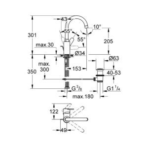GROHE-EuroStyle-cosmopolitan-Single-lever-Basin-Mixer-L-Size