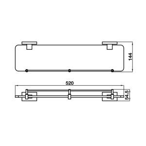 Hafele Glass Shelf With Barrier