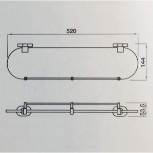 Hafele Glass Shelf With Rails