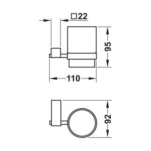 Hafele Glass Holder With Glass Tumbler