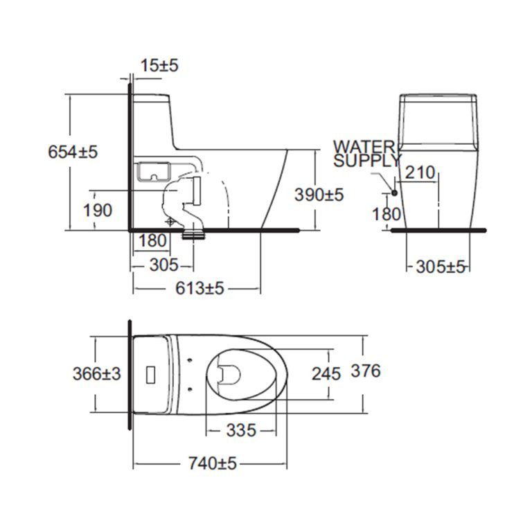 American Standard Acacia Evolution OnePiece Toilet