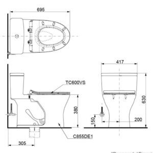 Toto One Piece Toilet