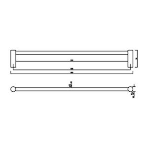 Hafele Round Towel Bar/Rail