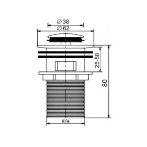 Hafele Spring Pop-Up Waste For Basin