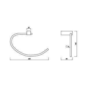 Hafele Hand Towel Holder/Ring/Rail