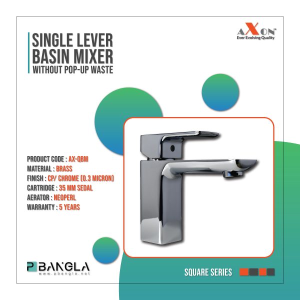 Axon Single Lever Basin Mixer