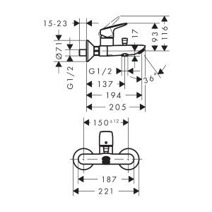 Hansgrohe Logis bath mixer